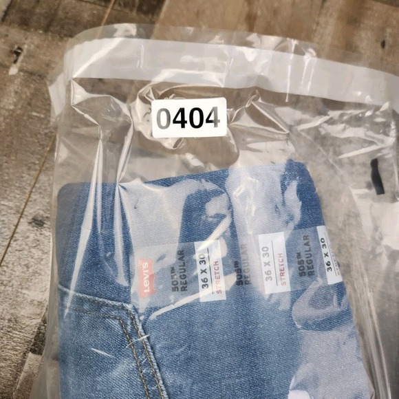 Mens Levis 505 Regular size 36x30 Stretch Blue Mid Rise Jeans NEW - Picture 9 of 9
